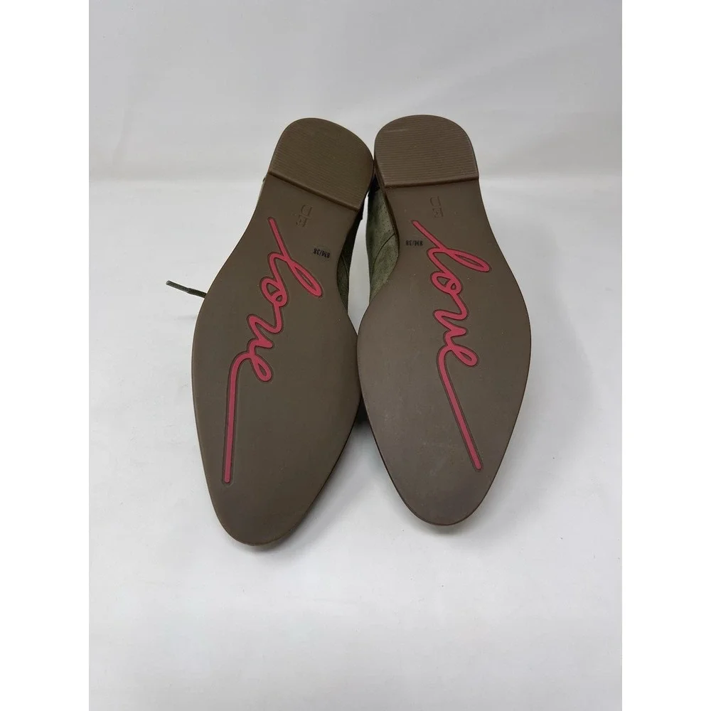 Ed By Ellen ED-KULVER Chive Kid Suede Oxford Shoes Women's Size 8M NEW